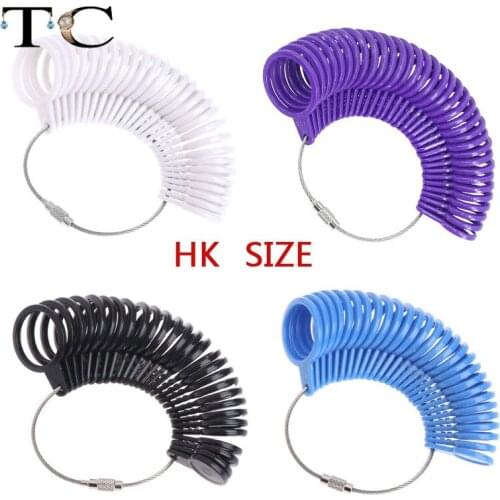 HK 1-33size Useful Optional Standard Finger Ring Plastic Gauge Tools Measure Size for Jewelry Measuring Tools