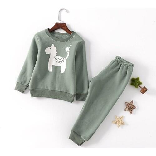 Child Clothing Sets Cartoon horse Sport Suit Kids Sweater Spring Autumn Long T-shirt+Pants Hot Sale boys girls horse clothes set