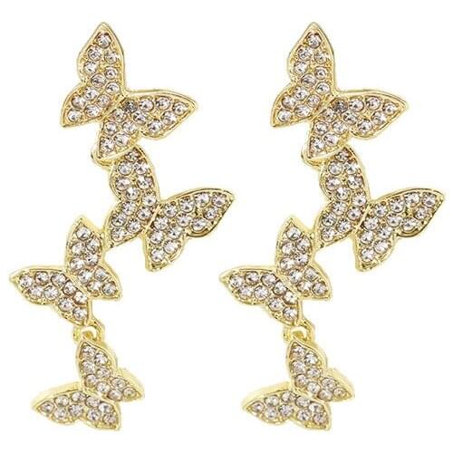 Korean Earings Fashion Jewelry Butterfly Tassel Stud Earrings Brincos Statement Earrings For Women Pendientes Wholesale