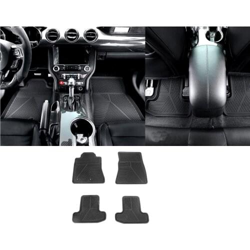 Custom Silicone Car Floor Mats forFord Mustang 2015 2016 2017 2018 2019 Accessories Water Proof Dust Proof Floor Mats