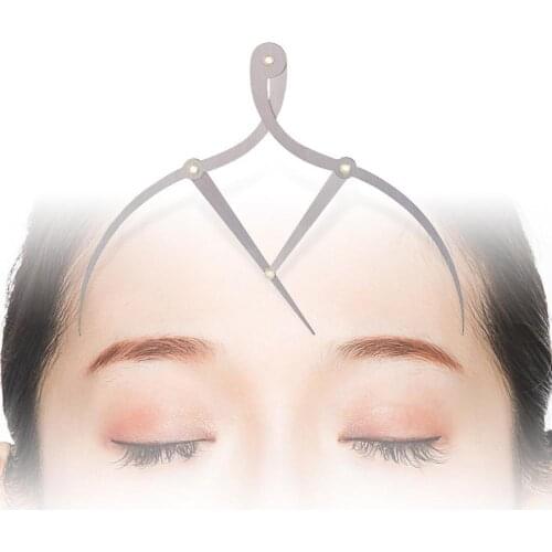 Eyebrow Ruler Satin Finish Adjustable Stainless Steel Golden Ratio Caliper for Beginner