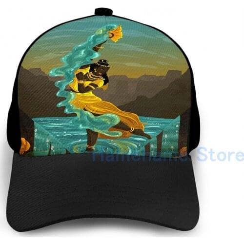 Fashion Oshun Basketball Cap men women Graphic print black Unisex adult hat