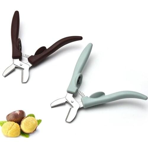 Stainless Steel Chestnut clipper Chestnut Cutter Automatic Rebound Knife Chestnut Shell Cutting Household Chestnut Nut Peeling
