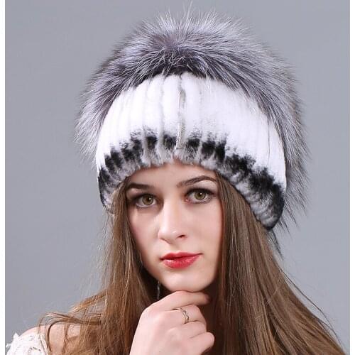 MIARA.L new otter rabbit fur lady hat is handmade fox fur thickened winter warm hat manufacturer wholesale raccoon fur hats
