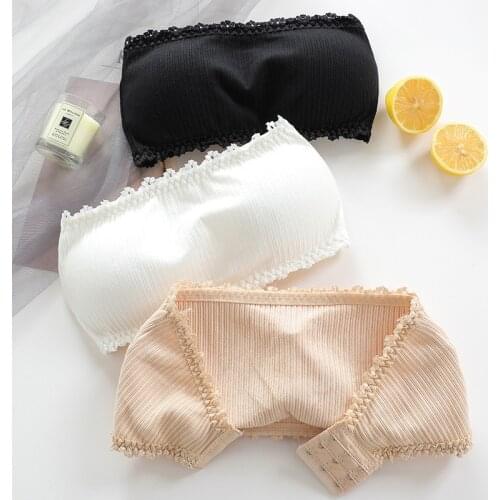 2019 New Teen Girls Bra Lace Young Girls Underwear Comfortable Puberty Teenage Training Bras Padded Teens Bras Lingerie