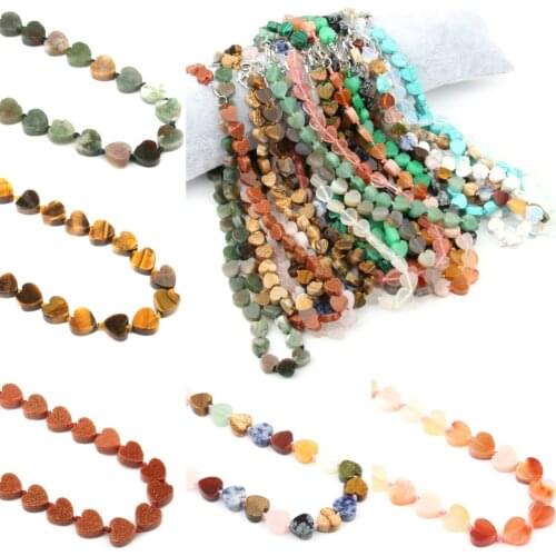 Wholesale Natural Stone Necklace Agates Necklace Quartz Stone Necklace 10x10mm 18 inches