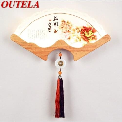 OUTELA Wall Lights Contemporary Creative Indoor LED Sconces Fan Shape Lamps For Home Corridor Study