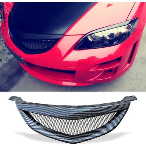 Racing Grill Bumper Mesh Front Grill Automobile Refitting Accessories For Mazda 3 2006-2012 Cover No Car Logo