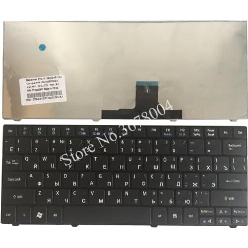 Russian laptop keyboard for ACER One 200 FO200 201 RU Black NEW