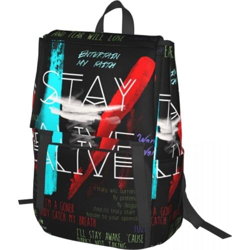 Twenty One Pilots Backpack for Girls Boys Travel RucksackBackpacks for Teenage school bag
