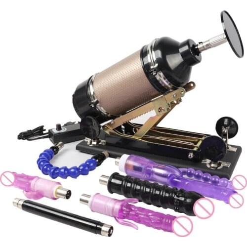FREDORCH Cannon Sex Machine with Spiral black dildo and anal Dildos Automatic Love Machines Gun for Women and Men suction cup