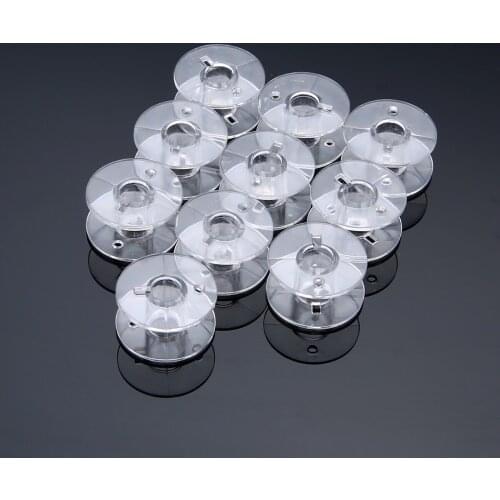 30pcs Transparent Plastic Bobbin Spool 10*20 mm Bobbins Durable Sewing Machine Parts for Brother Sewing Machine