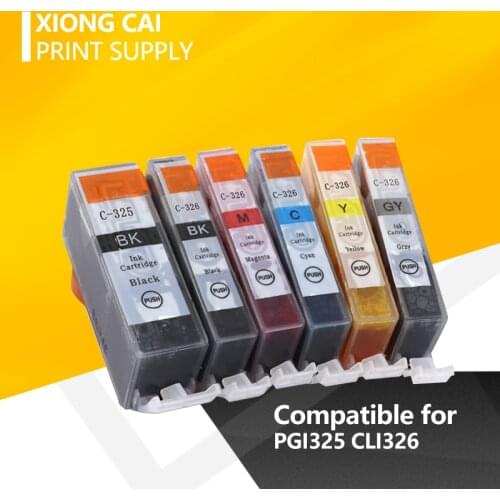 Compatible CANON BCI-325 PGBK BCI-326BK BCI326C BCI326M BCI326Y BCI326GY inkjet cartridge