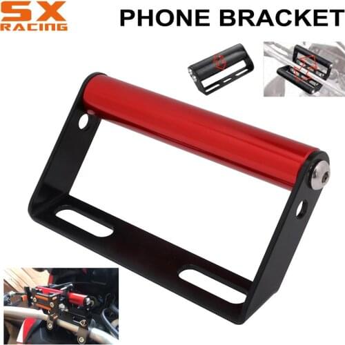 Motorcycle Universal Aluminum Bicycle Adjustable Mobile Phone GPS Holder Stands Handlebar For Honda Yamaha Off-Road Street Bike