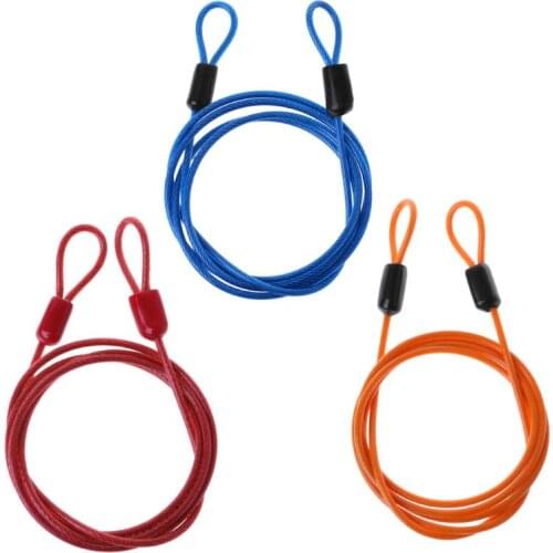 Bicycle Lock Steel Wire Cable 1m Safety Loop Cycling Bike Protector Anti Theft Drop Ship