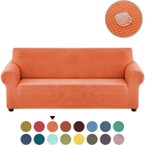 Waterproof sofa cushions for sale full stretch solid sofa spring cushion with thick four seasons sofa cover spandex