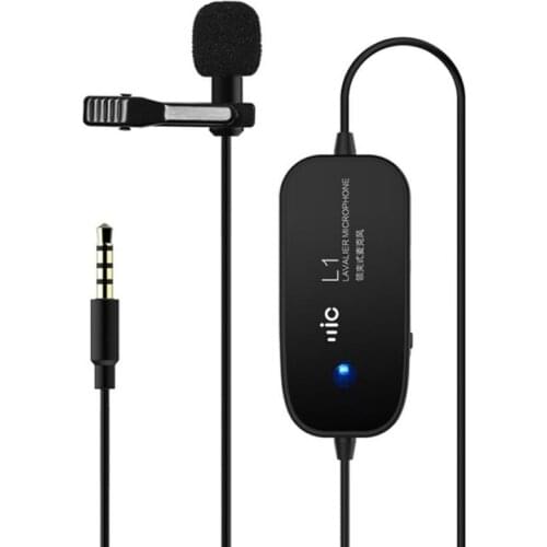 L1 Lapel Clip On Omnidirectional Condenser Microphone Mic for Phone DSLR Camera