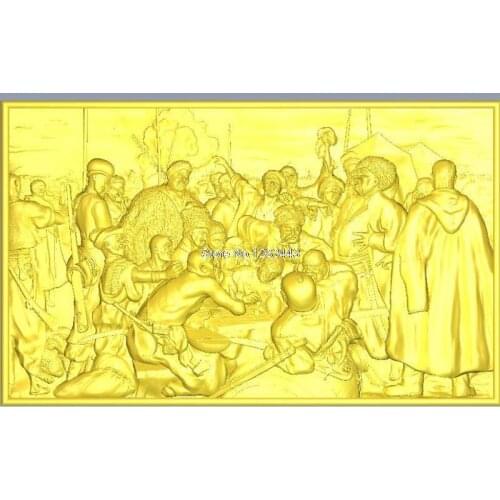 High quality 3d model relief for cnc or 3D printers in STL file format Meeting