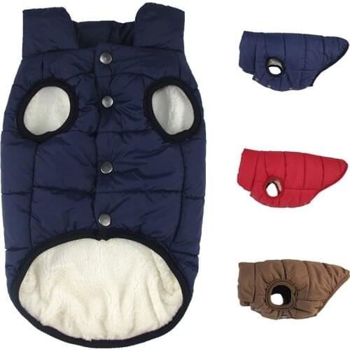 Winter Warm Dog Clothes Large Pet Dog Jacket pet clothes Waterproof thickened cotton coat Labrador French Bulldog Outfits