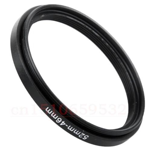 10pcs 52-46 mm BLACK Aluminum metal selling 52mm-46mm 52 to 46 Step down Ring Filter Adapter FREE TRACKING NO