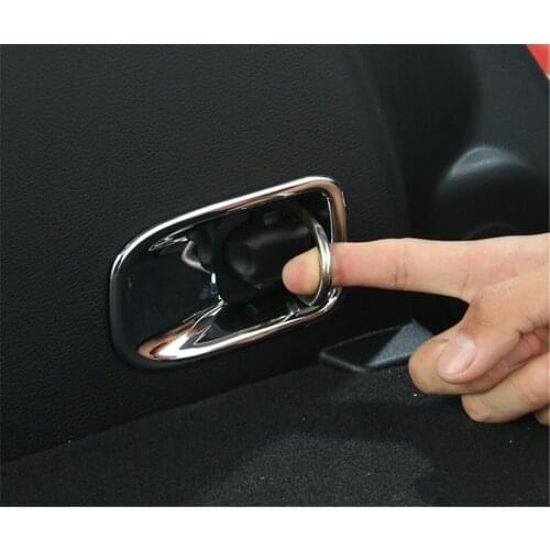 2pcs Chrome ABS Fit For Jeep Compass 2017 2018 Car Rear Trunk Hook Cover Trim