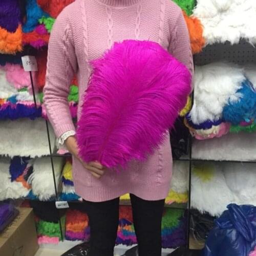 2016 50 pcs Mei red ostrich feathers.High quality ostrich plumage 45-50cm 18-20 inches headwear performance plume decoration