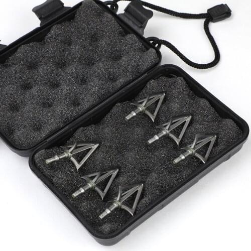 3/6/12pcs 100Grain Stainless Alloy Arrowhead Archery Fixed 3 Blade Broadhead Arrow Tips for Hunting Shooting