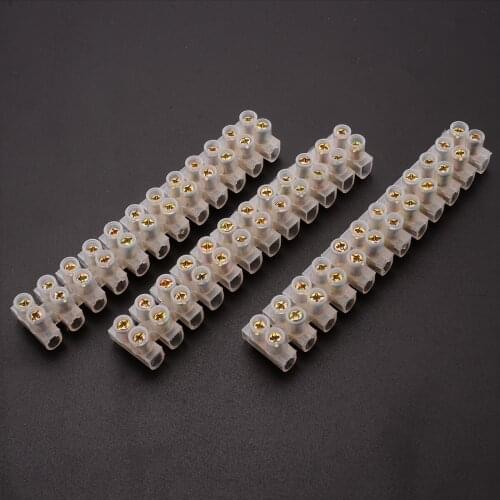 3PCS 12 Way 3A Barrier Screw Terminal Block Wire Connector Strip Electrical Supplies Barrier Strip Block Terminal