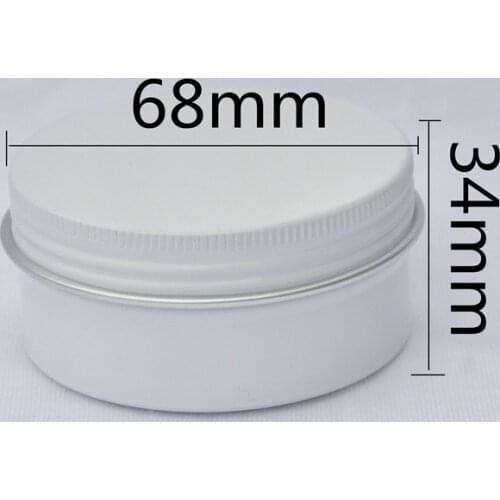 50/100pcs 80g 80ML Aluminum Tins Cream Can Hair Wax/Handmade Soap Pots Threaded Aluminum Cosmetic Aluminum Containers Boxes