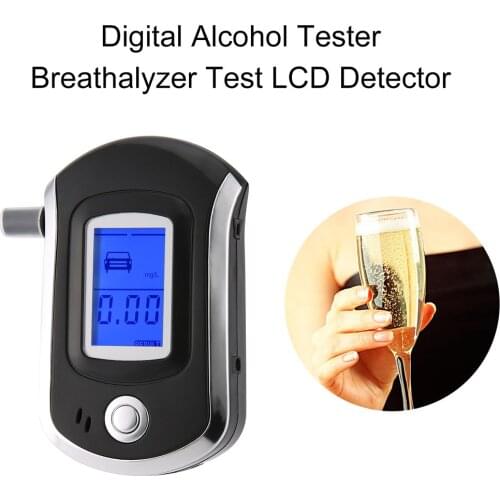 High precision Digital Breath Alcohol Tester with LCD Display with 5 Mouthpieces AT6000 Hot Selling Dropshipping