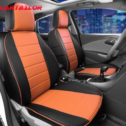 CARTAILOR Quality Seat Covers for Ford Escape Kuga Car Seat Cover Interior Accessories Artificial Leather Seats Protector Black