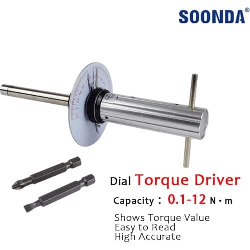 Dial Type Torque Driver Bolt Driver Screwdrivers Tightening Of Parts Force Detection Torque Test Driver ENQ 0.1-12 N.m Range Set