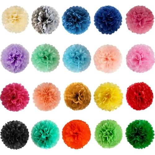Birthday holiday wedding decoration Christmas party multicolor 8 inch paper flower ball European paper garland peony flower ball