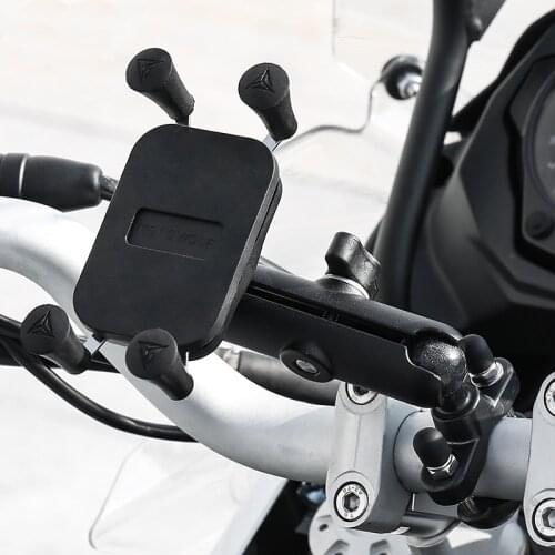 Motorcycle Cell Phone Holder Handlebar Rail Mount Universal Grip Bracket Stand for iPhone 7/8 Plus, Xr,11,11 Pro Max etc
