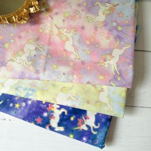 Chiffon Fabric Dream unicorn baby clothes fabric bjd blyth handmade clothes fabric ob11 DIY doll clothes accessories for barbie