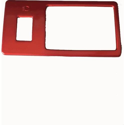 For Mazda 2 Demio DJ 2015-2017 2018 2019 ABS Red Color Interior Headlight Adjustment Button Cover Trim Interior Accessories LHD