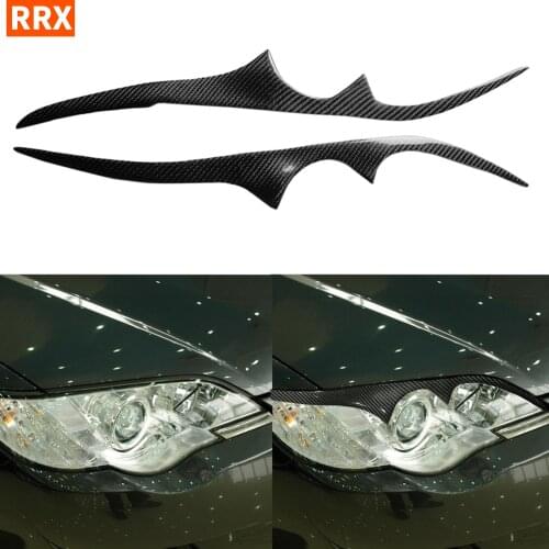 For Subaru Legacy 2006-2008 Carbon Fiber Car Headlight Cover Stickers Auto Eyelids Eyebrows Trim Car Accessories Type A B