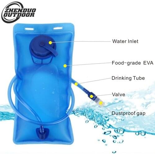 Travel outdoor cycling TPU water bag sports running water bag outdoor hiking backpack folding water bag 2L