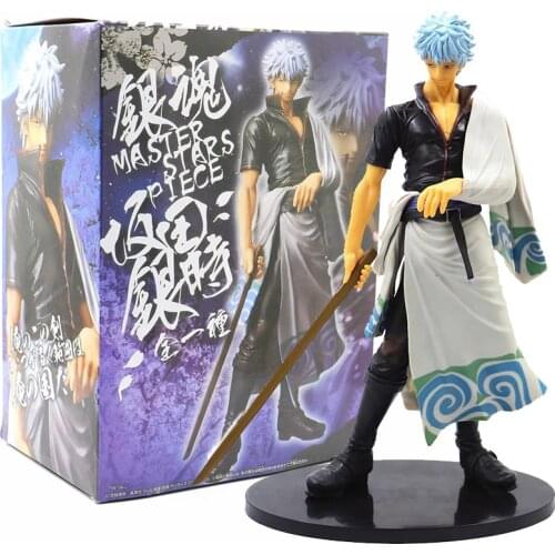 Silver Soul Sakata Gintoki Action Figure Gintama Figure PVC Collectible Model Toy Gift 25cm