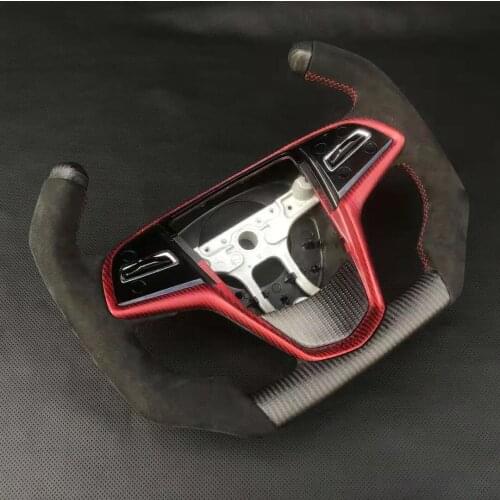 F1 Racing Matt/Gloss Cuatomized Carbon Fiber Steering Wheel Alcantara for Cadillac ELR ATS-L CTS ATS 2017-2021