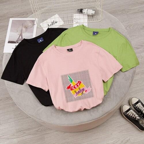 Peach Harajuku Small Fresh T Shirts for Women Ullzang Korean Style T Shirt Female Top Tees 90s Graphic Funny Fashion Tees Shirts