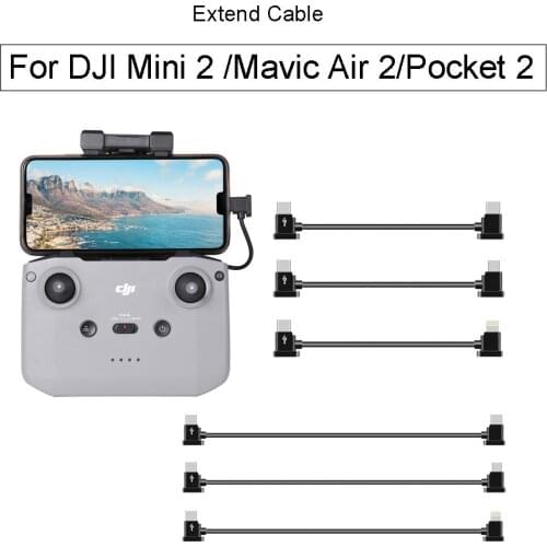 Data Cable Remote Controller to Phone Tablet Connector Micro USB Type-C IOS Extend Cable for DJI Mini 2 /Mavic Air 2/Pocket 2