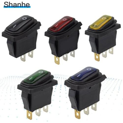KCD3 New On Off Rectangle Long Rocker Switch with Waterproof IP67 Cover Car Dash 3PIN/2Pin