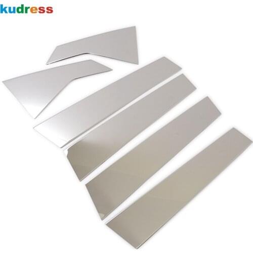 For Honda Civic 2016 2017 2018 10th Sedan Pillar Post Cover Stainless Steel Window Bezel Trim Molding Styling Accessories