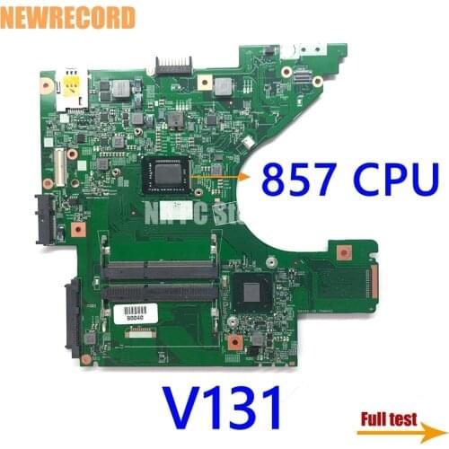 NEWRECORD DJ5 MB 48.4ND01.011 CN-0MJPRW 0MJPRW For Dell Vostro V131 Laptop motherboard HM67 DDR3 SR0FL Celeron 857 CPU mainboard