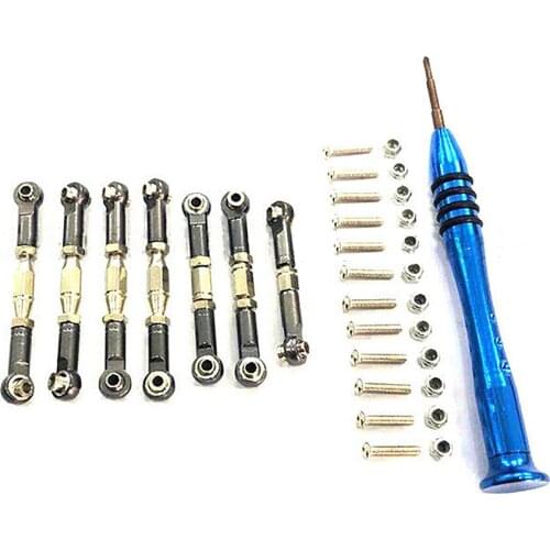 Metal Linkage Servo Pull Rod Steering Tie Rod Set For WLtoys 144001 1/14 RC Car Upgrade parts