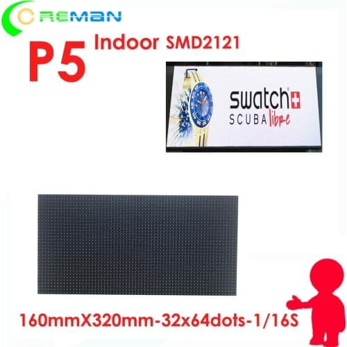 Free shipping led module led panel p5 32x16 cm , RGB led matrix panel p5 320x160 hub75 1/16S