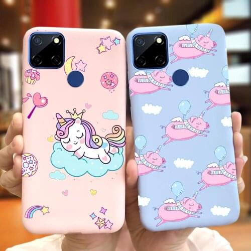 Cartoon Unicorn Cover For Realme C1 C2 C3 3 5 5s 5i 6i 7i 6 7 X7 Pro C11 C12 C15 C17 Candy Silicone soft Case