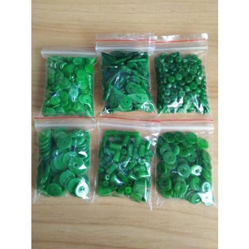 Wholesale 100 pcs emerald green dry green diaphragm beads Ping An buckle woven bracelet DIY accessories Jade Beads