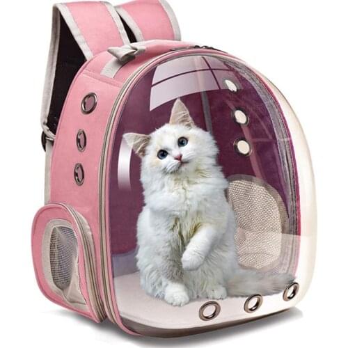 Cat Bag Portable Space Capsule Transparent Breathable Backpack Dog Transport Air Box Pet Kitten Outdoor Travel Carrying Handbag